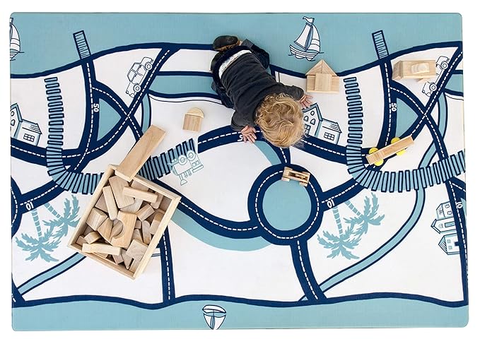 The Shwally PlayMat - Soft Baby Play Mat - Reversible Foam Floor Mat - Waterproof, Wipe-Clean, Durable, Non-Toxic and Hypoallergenic - Large (6.5' X 4.5')
