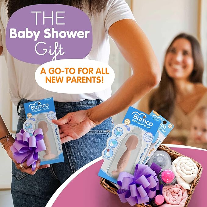 Bumco Diaper Cream Spatula (Mini) - BPA-free Butt Paste Diaper Cream Applicator, Soft & Flexible Diaper Rash Cream Applicator, Butt Spatula Baby, Mom-Invented Diaper Bag Essentials (Dusty Pink)