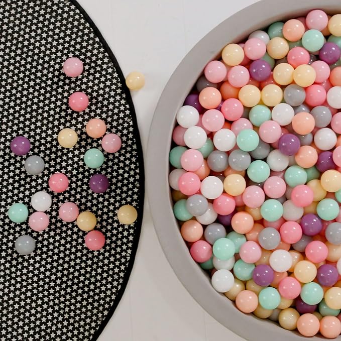 GOGOSO Ball Pit Balls for Toddlers Dogs Baby, 2.2 Inch Pastel Play Ball Toys Kid Ballpit, Bounse House, Birthday, Tent, Party,100 pcs