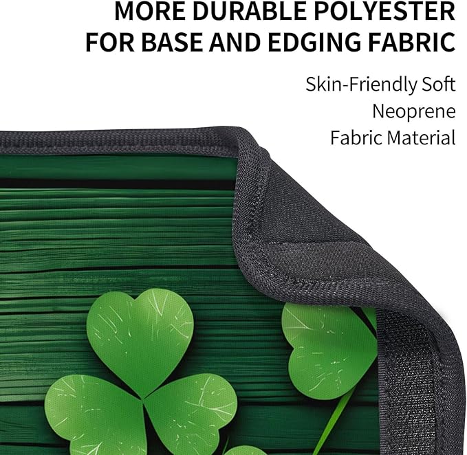 Clovers Shamrocks Wood Seat Belt Cover Fits Cars Trucks SUV Sedans Sweat Absorption Car Seatbelt Strap Cover, St Patrick's Day Auto Interior Accessories Protector
