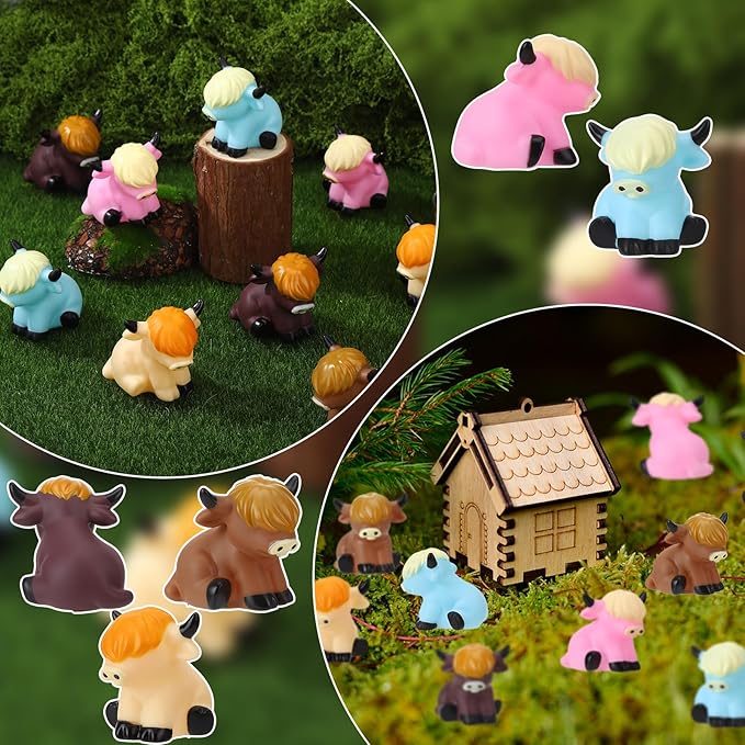 75 Pcs Highland Cow Rubber Duck Squeak and Floating Highland Cow Bath Toys for Spring Summer Shower Birthday Party (Color Mixing Highland Cows)