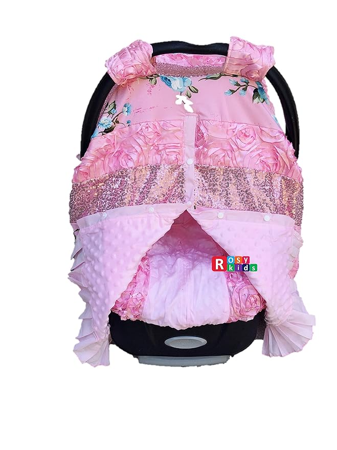 Rosy Kids Infant Carseat Canopy Cover 1pc Wind Proof Baby Car Seat Cover, Sunshade Cover, Boys and Girls, Fits Any Baby Car Seat, Color27AL02