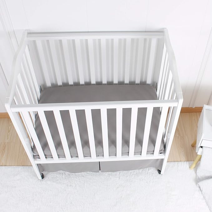 CaSaJa Microfiber 3 Pack Porta Mini Crib Sheets, Pack N Play Sheets with Comfy Napping Surface for Baby, Silky Soft Breathable Safe Playard Playpen Sheets Set, 24"x38"x5", Navy Gray and Navy