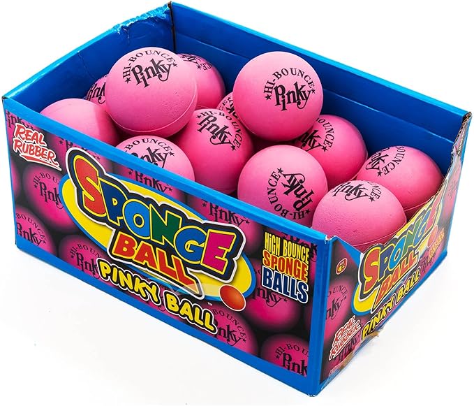 JA-RU Hi-Bounce Pinky Ball (4 Pack) 2 Inch Bouncy Balls for Kids | High Bounce Balls for Indoor & Outdoor Sports | Hand & Foot Massage Ball | Bulk Party Favors. 976-4A