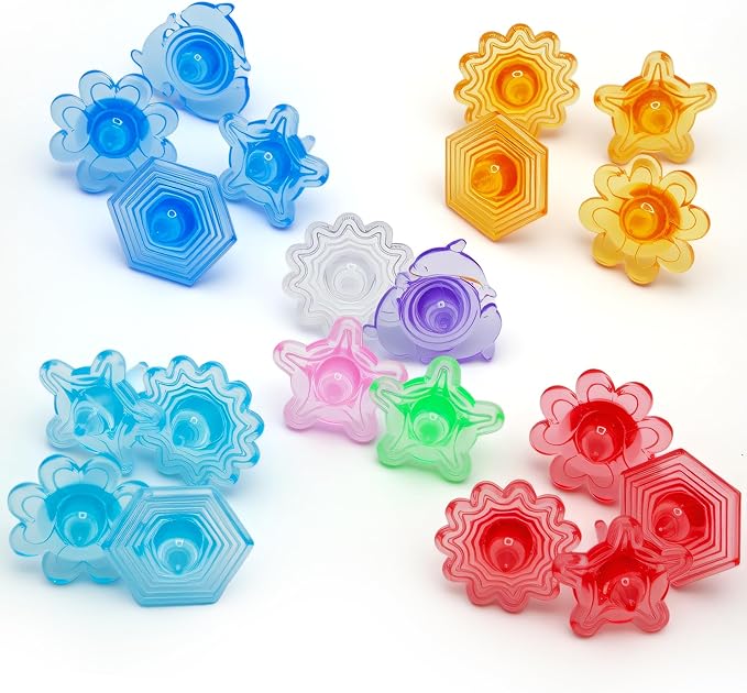 200 Pcs Bulk Pack Spinning Tops Colorful Crystal Tops Assorted Gem Spinners Gyros for Kids Gifts Party Favors
