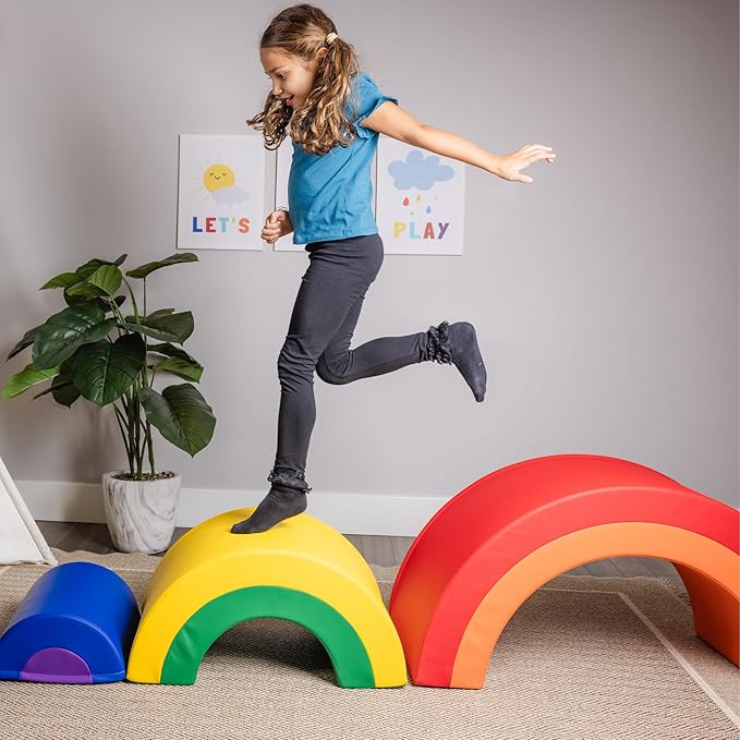 Schooled Arc Rainbow Climber Playset - Soft Play Activity Set for Toddlers - Children's Indoor Gym for Preschools daycares and Homes