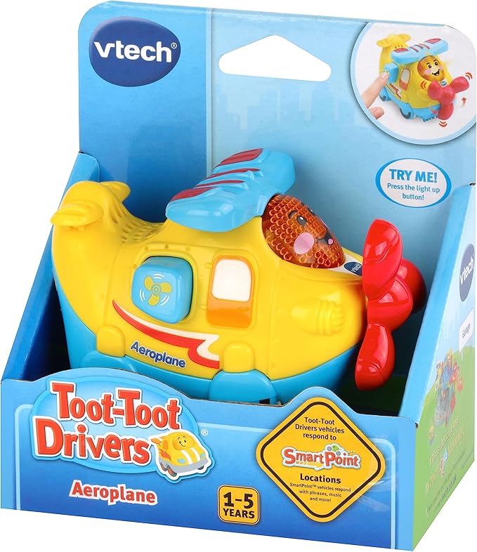 VTech Toot-Toot Drivers Aeroplane | Interactive Toddlers Toy for Pretend Play with Lights and Sounds | Suitable for Boys & Girls 12 Months, 2, 3, 4 + Years, English Version