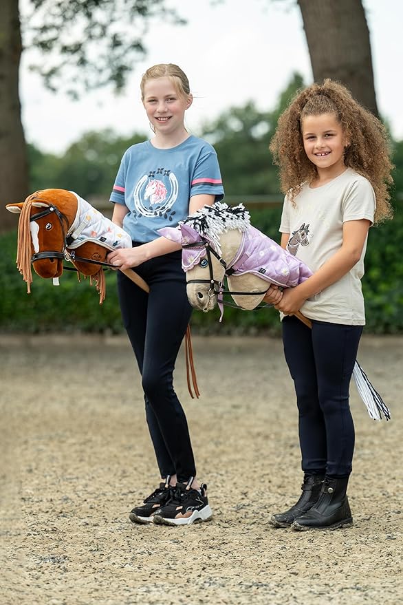 HKM - Hobby Horse Premium, Buckskin with Halter & Tail, Horse for Children, Stick Horse + Accessories for Hobby Horsing, 750 g