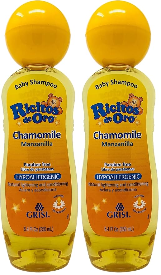 Ricitos de Oro Chamomile Baby Shampoo, Hypoallergenic Tear Free Baby Shampoo with Chamomille Extract; 8.4 Fl Oz (Pack of 2)