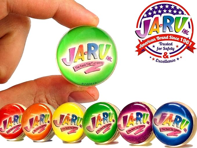 JA-RU Super Bounce Pinky Ball (1 Bouncy Ball) Outdoor Games & Indoor Playground Kids Toys. Massage Therapy Stress Balls. Sports Party Favors & Carnival Prizes in Bulk. 976-1p