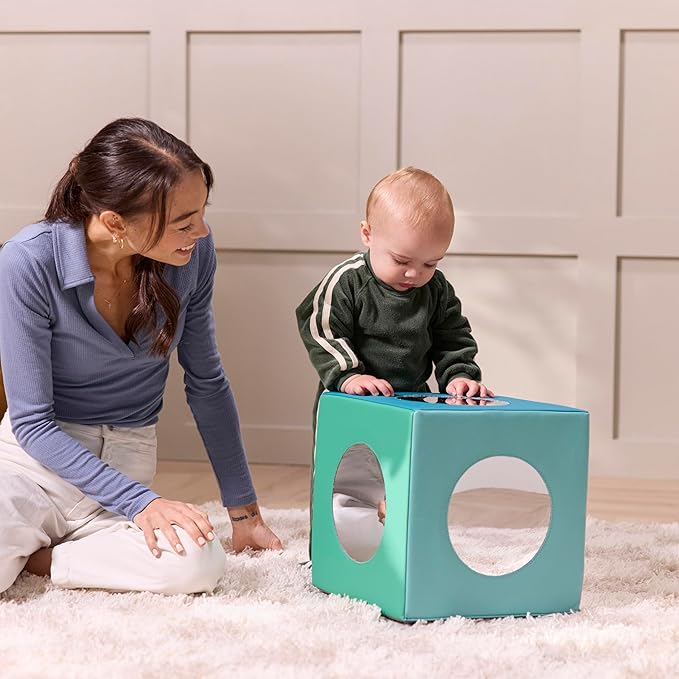 Peek 'n' See Sensory Activity Mirror Cube, Baby Essentials, Contemporary