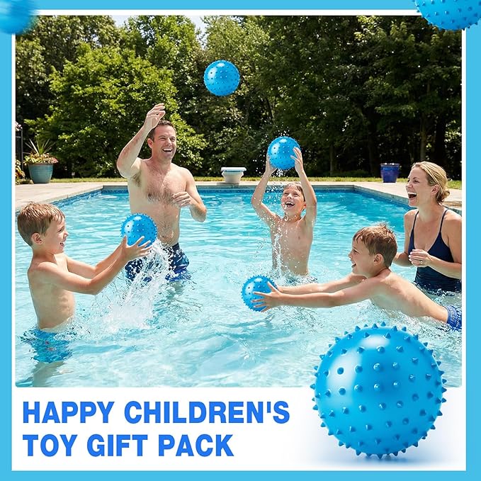Jerify Knobby Balls Bouncy Spiky Sensory Ball Bulk Soft Inflatable Massage Stress Plastic Toy for School Party Play Indoor Outdoor