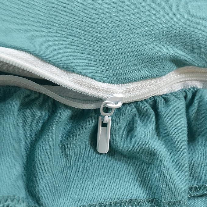 ABREEZE Baby Cotton Play Mat Soft Crawling Mat White Detachable Washable Game Blanket Floor Playmats Kids Infant Child Activity Round Rug Home Room Decor,Green