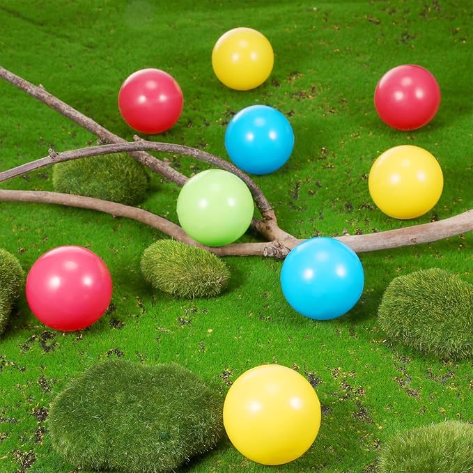 Civaner 12 Pieces Multi Colored Plastic Replacement Balls Small Bulldozer Popper Toy Balls 1.75 Inch Soft Crush Proof Air Filled Ocean Ball for Toddlers (Classic)