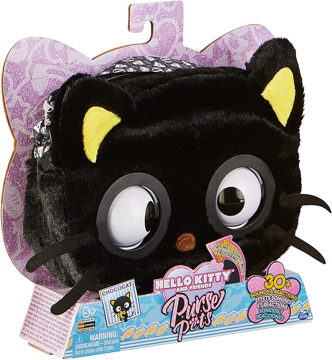 Purse Pets Chococat Interactive Shoulder Bag with 30+ Sounds, Eye Flashes, Reactions and Music, from 5 Years
