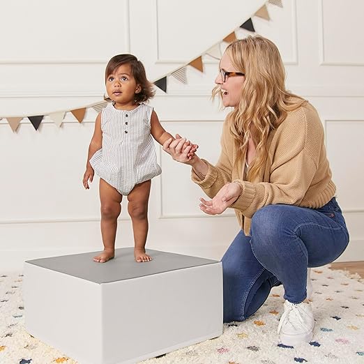 ECR4Kids SoftZone Pedestal Play Block Corner Climber, Beginner Playset, Contemporary