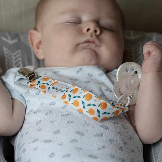 babygoal Floral Pacifier Clips, 6 Pack Binky Paci Holder Clips Leashes Fits for Most Baby Pacifiers and Binkies