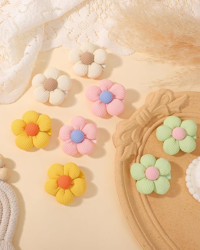 doboi 14 Pcs Flower Hair Clips Non Slip Flower Bows Alligator Clips Hair Accessories for Little Girls Toddlers Teens and Women
