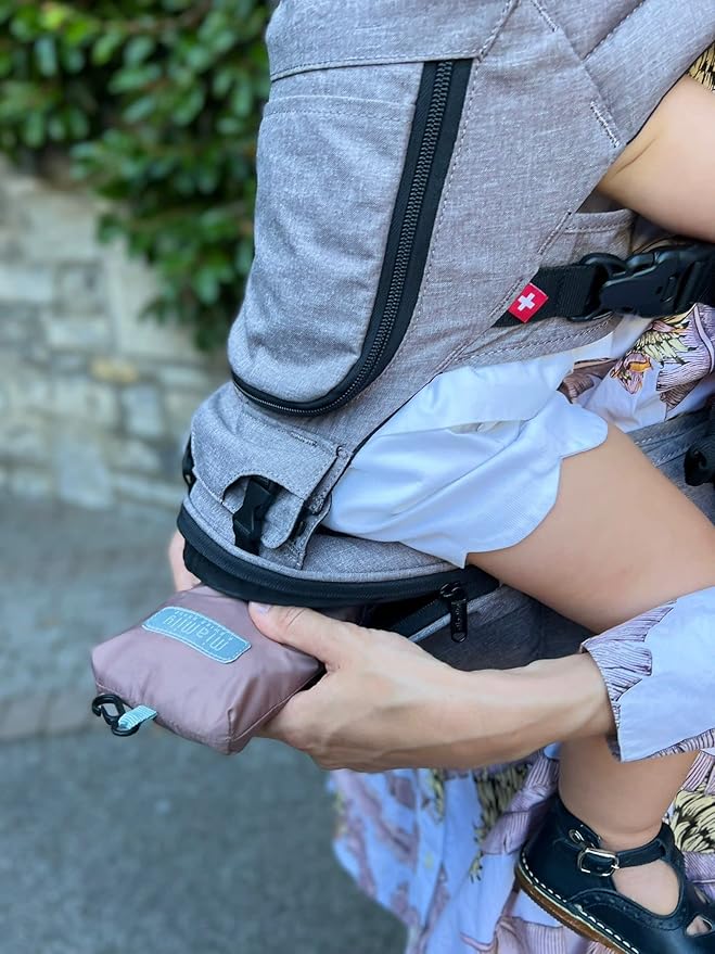 MiaMily Universal Summer Cover for Wind and Rain, with Hood, Universal, Waterproof and Windproof Baby Carrier Cover, Pink