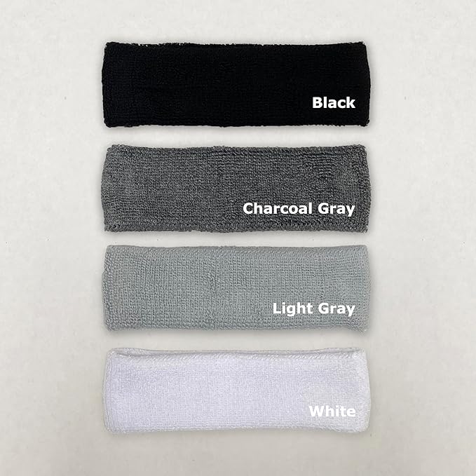 COUVER Baby Infant Terry Solid Color Headband/Terry Cloth Head Band - 4 Pieces