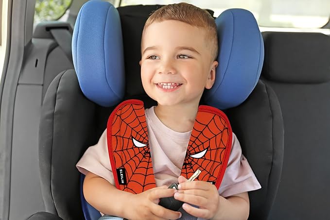 3 Pcs Car Seat Straps Shoulder Pads Suit for Kids : Ultra-Soft Child Car Seat Strap Covers, Kids Car Seat Strap Pads, Cute Plush Printed Seat Belt Covers, Hip Support, for Pushchair, Baby Stroller