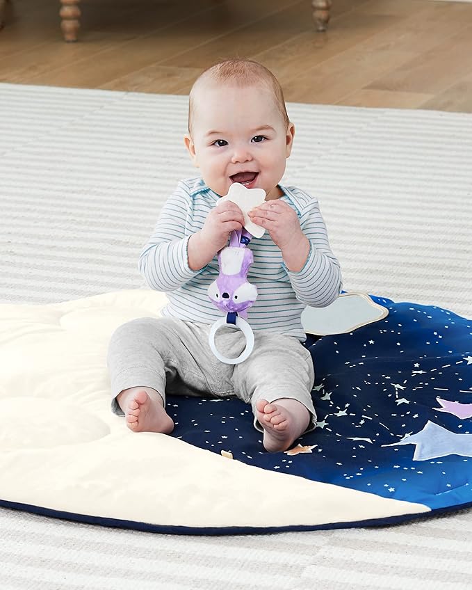 Skip Hop Tummy Time Mat, 3-in-1 Activity Baby Play Gym, Age 0-2y, Celestial Dreams, Grey
