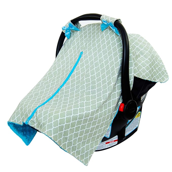 JLIKA Baby Car Seat Canopy Cover - Infant Canopy Cover for Newborns Infants Babies Girls Boys Best Shower Gift for carseats