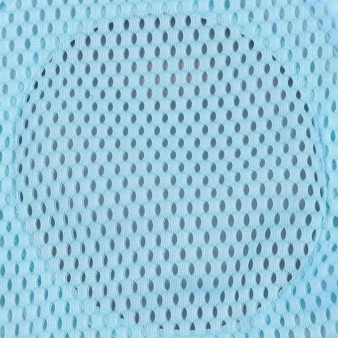 Bath Seat Support Net, Five Corner Skid Proof Universal Breathable Mesh Soft Headrest Baby Bath Net for Infant (Blue)