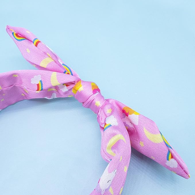 FROG SAC Unicorn Headband for Girls, Bow Knot Headbands for Kids, Cute Rainbow Knotted Hair Bands for Children, Little Girl Toddler Hair Accessories (Unicorn)