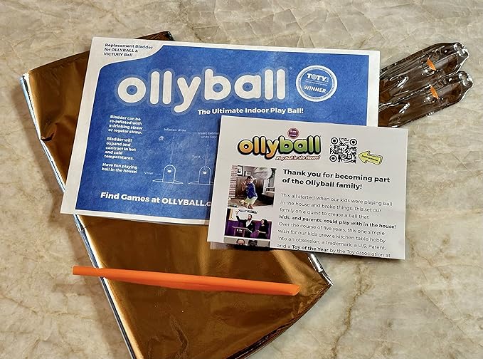 Ollyball KrunchCOR Replacement Bladder – VICTURY Ball, Girl Power, Twilight Glow Party – Inflatable Play Ball Replacement for Indoor Play