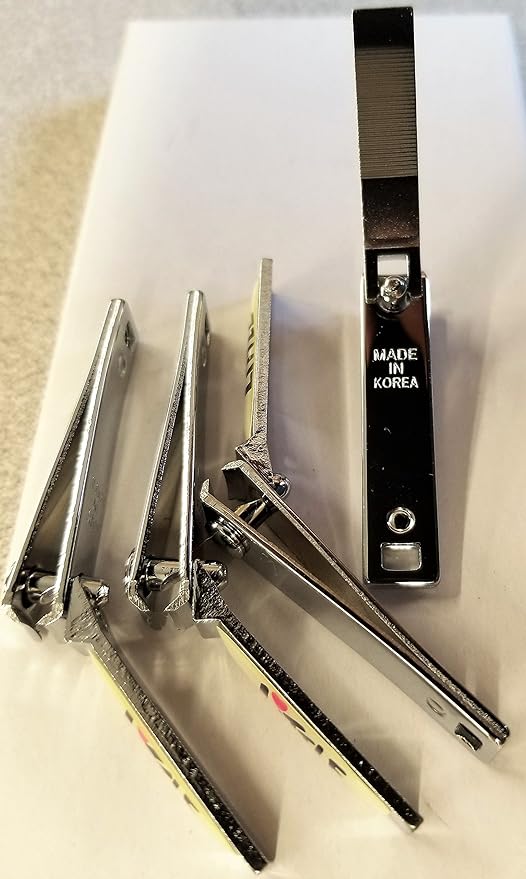 LITTLE Brand Kid's Deluxe Stainless Steel Nail Clippers W/File for Infant, Todler, Kid's, Baby, Child (Made in Korea) (6)