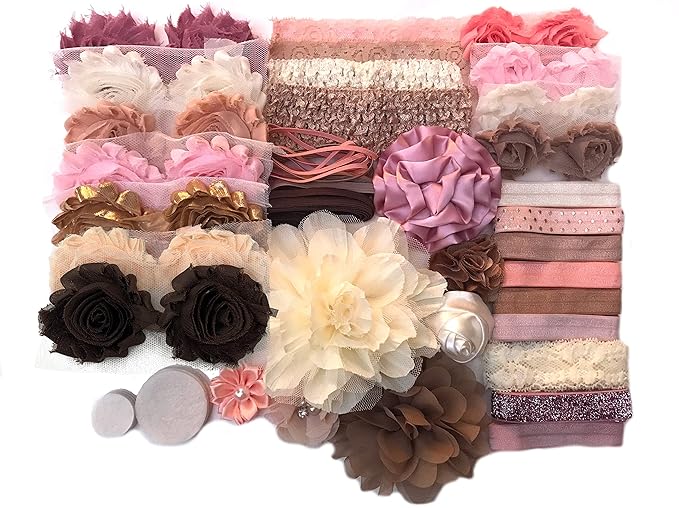 Baby Shower Headband Kit DIY Headband Kit makes 26 Headbands - Vintage Princess
