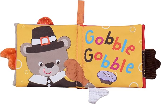 Baby Starters Magic Years Soft, Crinkle Activity Book with Tabs and Strap- Happy Thanksgiving Turkey (5 inches)