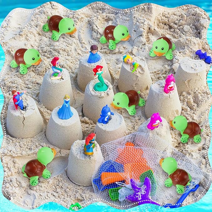 HyDren 50 Pcs Rubber Turtle Duck Glow in The Dark Cute Duck Bulk Mini Squeaky Rubber Toys Floating Bathtub Favors Gifts for Sea Carnival Valentine's Day Beach Party Decor(Green)