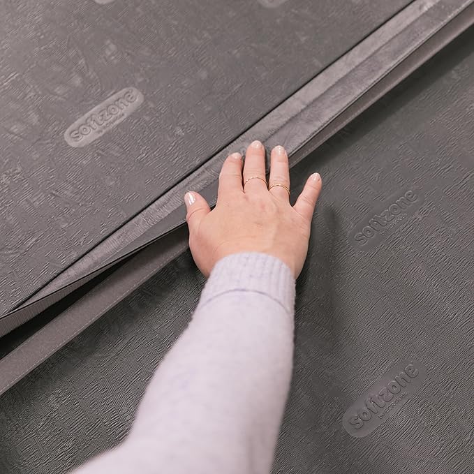 ECR4Kids SoftZone 6-Section Rainbow Runway Activity Mat, Folding Playmat, Earthtone