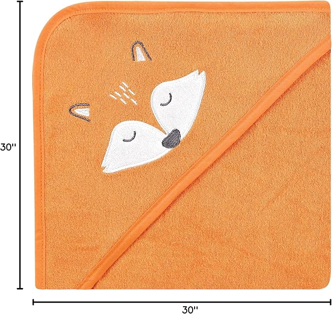 Hudson Baby Unisex Baby Animal Hooded Towel 3pk and 15 Washcloths, Woodland, One Size