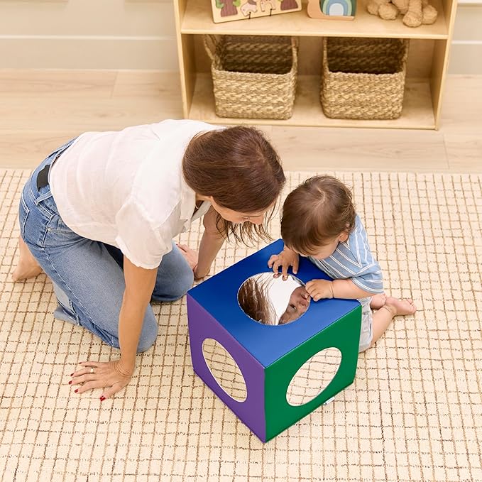 Peek 'n' See Sensory Activity Mirror Cube, Baby Essentials, Assorted