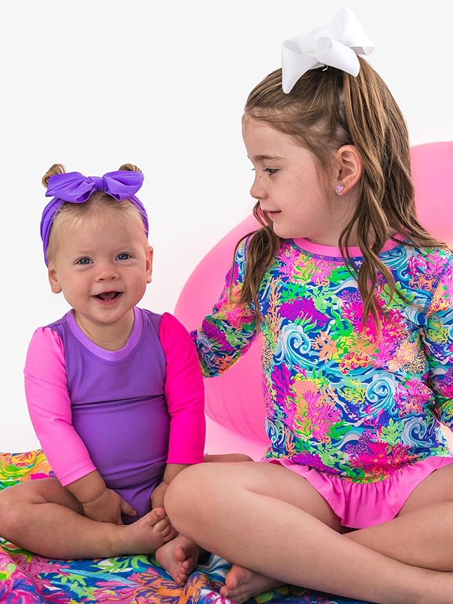 RuffleButts® Girls Swim Bow Headband