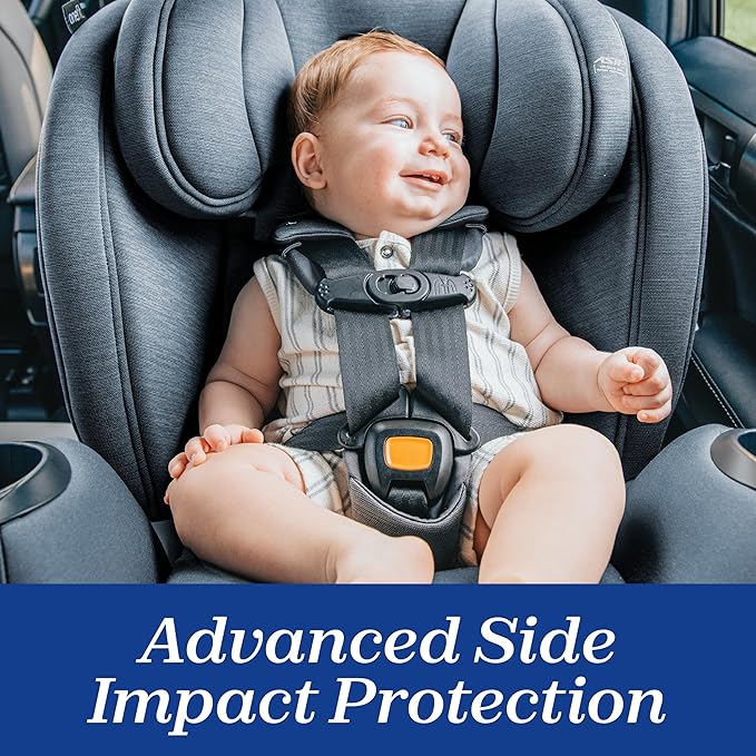 Chicco OneFit LX ClearTex All-in-One Car Seat with LeverLock Installation, Slim Design, Convertible Car Seat, Seat for Infants and Children 5-100 lbs, Lupine/Purple