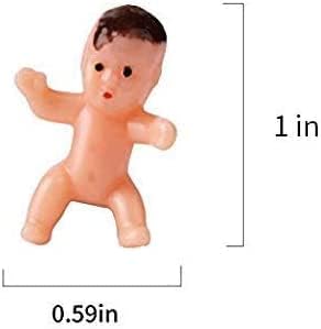JIAKAI 60pcs Mini Plastic Babies for Baby Shower, ice Cube Game, Party Decorations, Baby Toys