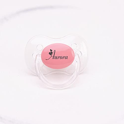 Personalized Pacifier with Name, 2 Pack Pink (6-18 Months)