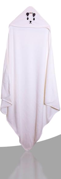 Ioly's Hooded Baby Bath Towels for Newborn Essentials 41" x 41" (Large) Kid Towel with Hood for Toddler Babies Infant Baby Towels with Hood Cosas para Bebes recien nacidos Baby Bath Items (White)