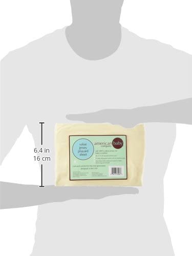 American Baby Company 100% Natural Cotton Fitted Pack and Play Sheet 39" x 27" - Soft & Breathable Pack N Play Sheet for Playpen, Playard & Mini Crib Mattress, Cream, for Boys & Girls