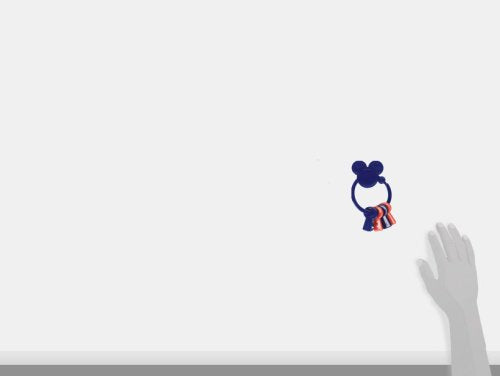 Disney Mickey Mouse Key Shape Keyring Teether