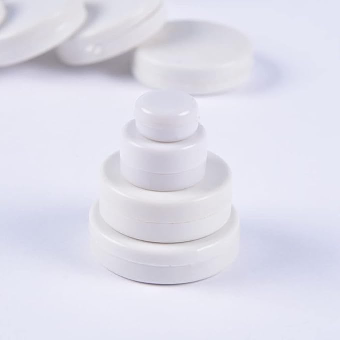 Baby Tots Baby Rattles 100 Pcs Toy Rattle Box Repair Pet Toy Noise Maker Insert Squeaker Plastic Ring Box Repair Fix for Pet Dog White 20mm