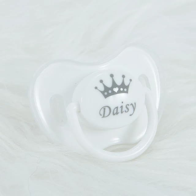 Bling Gold Silver Custom Baby Pacifiers Personalized Binky with Name for Girls and Boys Ideal Baby Gift(2pcs)