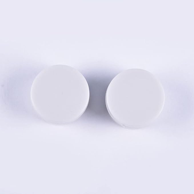 Kisangel 1.37 Inch White Flat Round Rattle Insert Toy Accessories for Baby Rattles and Plush Dolls DIY Projects