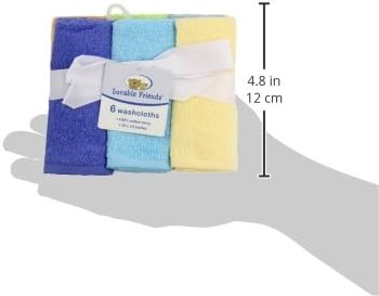 Luvable Friends Unisex Baby Super Soft Cotton Washcloths, Blue, One Size