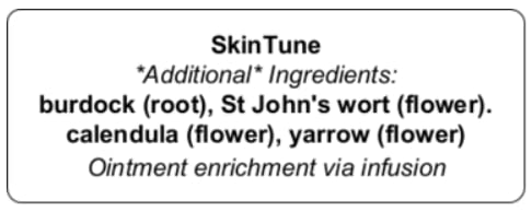 Catskills Comfrey: SkinTune 2oz: for severe sin irritation. Natural, clean & green skin health.100% infusion of comfrey, burdock, St John's wort, calendula & yarrow. Full-spectrum medicinal benefits