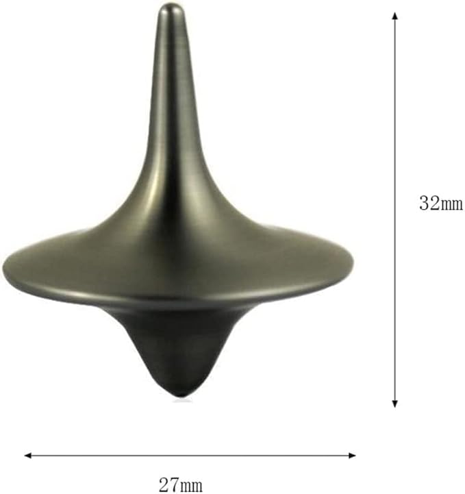 Silver Spinning Top,Portable Precision Metal Spinner Top Premium Exquisite Perfect Balance Desktop Gyro Toys Vintage Totem Zinc Alloy Toy Spinning Top Desk, Novelty Spinning Tops